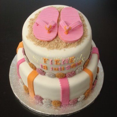 Baby-Flipflops In The Sand.