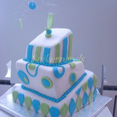 Topsy Turvy In Aqua And Lime