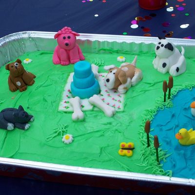 Doggie Birthday Party Cake