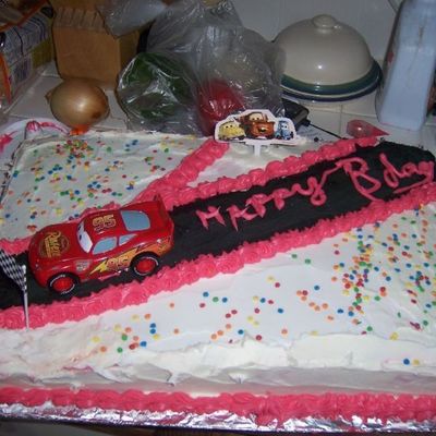 Cars Theme Ice Cream Cake