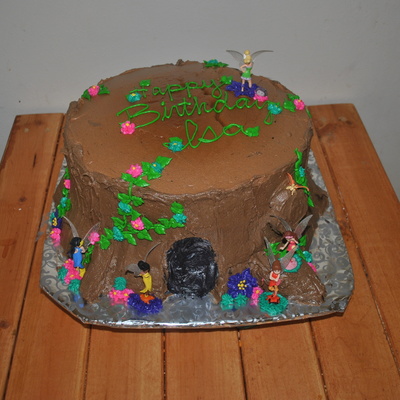 Tinkerbell Tree Truck Cake