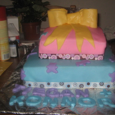 Twin Baby Shower Cake