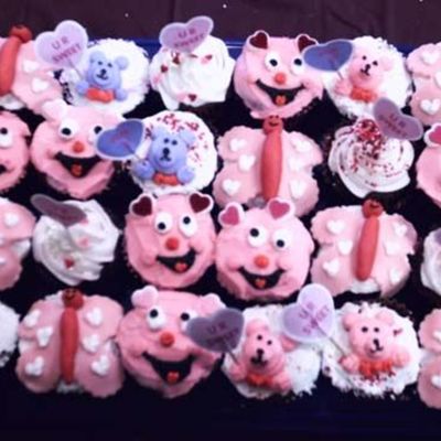 Valentine's Cupcake Array