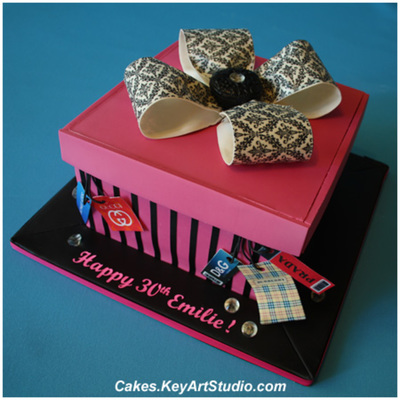 Pink Gift Box Cake