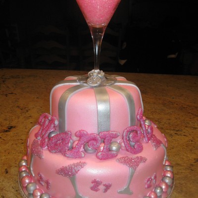 Martini Glass Cake 21St