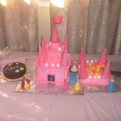 Pink Princess Castle Cake