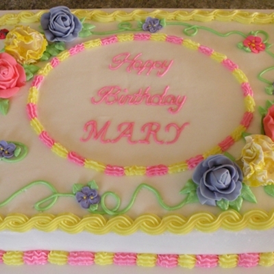 Birthday Cake With Flowers