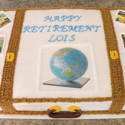 Travel-Theme Retirement Cake