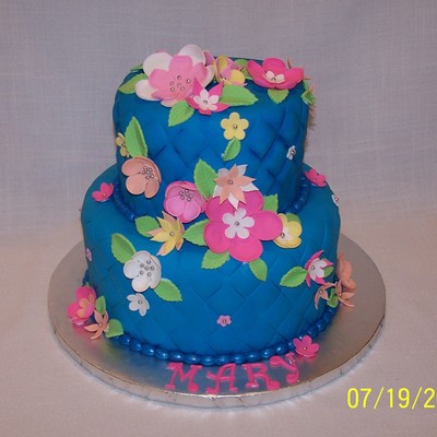 Mary's Turquoise Birthday Cake