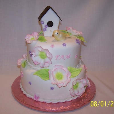 Pam's Birdhouse Cake