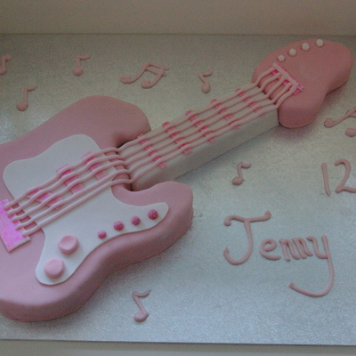 Pink Guitar Cake