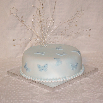 Blue Butterfly Cake