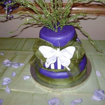 Baby Shower Whimsical Butterfly Garden Cake