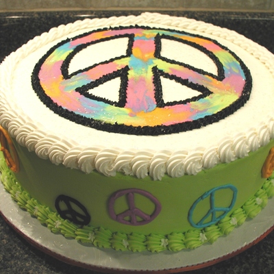 Peace Sign Cake