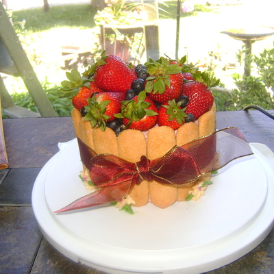 Fresh Fruit ..low In Fat Cake.