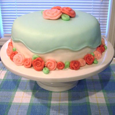 Ribbon Roses Cake