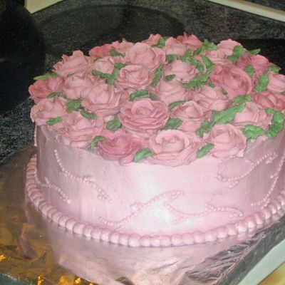 Pink Rose Cake
