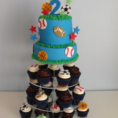 Sports Cake And Cupcakes