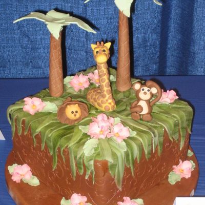 Jungle Baby Shower Cake