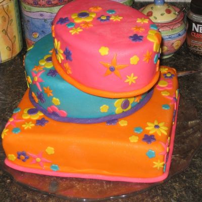 Neon Birthday Cake