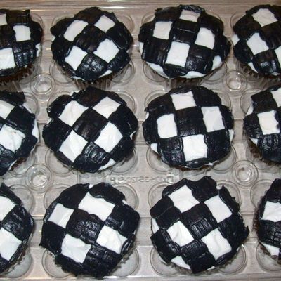 Checkered Flag Cupcakes