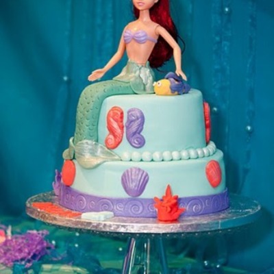 Little Mermaid Cake For Mynieces 4Th Birthday