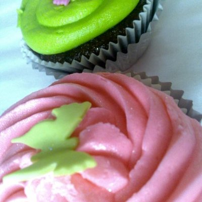 Pink And Lime Green Cupcakes