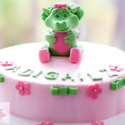 Baby Bop Cake Topper And Cake