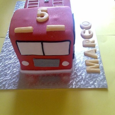 Fire Truck Cake