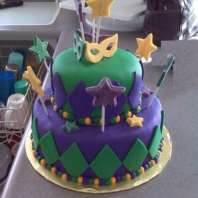 My First Mardi Gras Cake