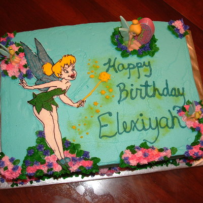 Tinkerbell, Frozen Buttercream Transfer