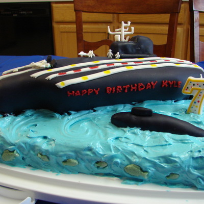 Aircraft Carrier & Submarine Cake