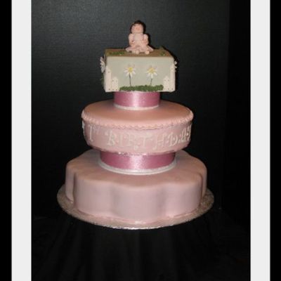 Deandra's 1St Birthday Cake And Keepsake