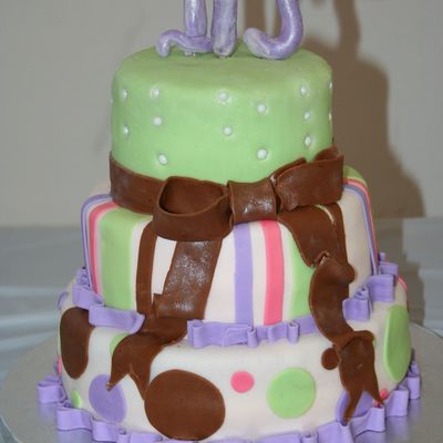 Stripes And Dots Cake