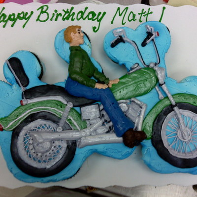 Motorcycle Cupcake Cake