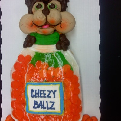 Chipmunk And Cheeseballs Cupcake Cake