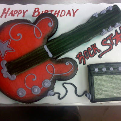 Electric Guitar Cupcake Cake