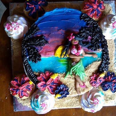 Hula Girl Cake