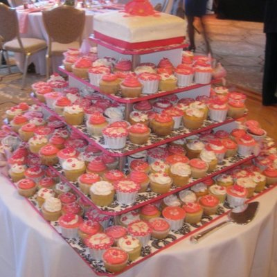 Pink Wedding Cupcake Tower