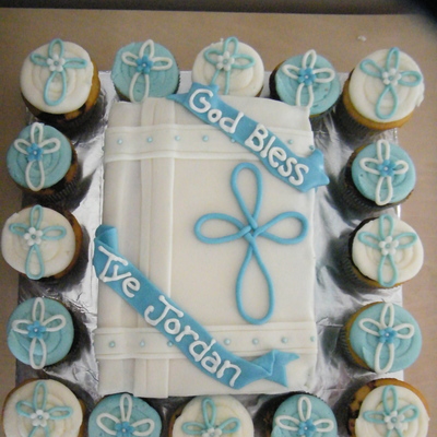 Baby Boy Christening/baptism Bible Cake
