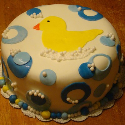 Duck With Bubbles/polk A Dots