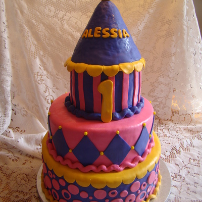 Circus Tent 1St Birthday Girl