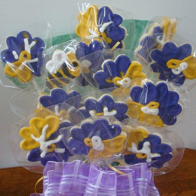 Flowers In Pot With Bee