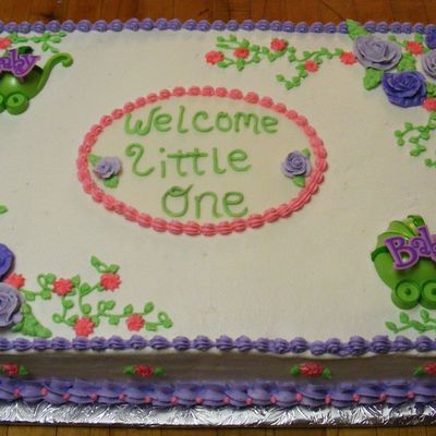 Full Sheet Cake For Baby Shower