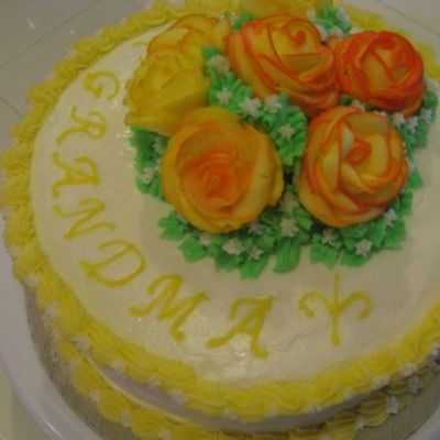 Yellow Birthday Cake