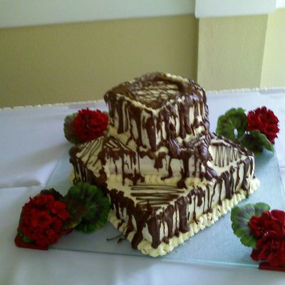 Square Grooms Cake