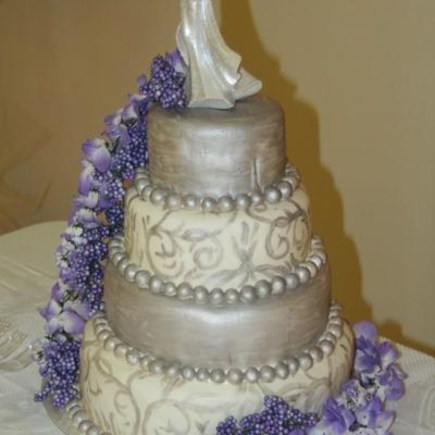 Silver Wedding Cake