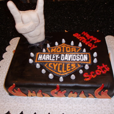 Harley-Davidson Riding, Heavy Metal Rocker Cake.