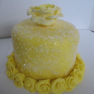 Mini Yellow Rose Cake