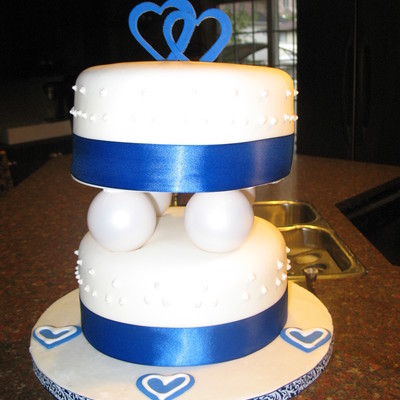 Small Blue Wedding Cake